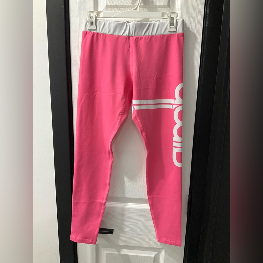 aim'n Womens Bubble Gym Pink Leggings Size S